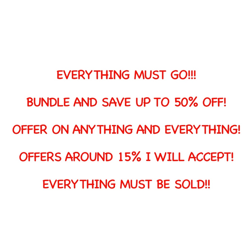EVERYTHING MUST GO!!! GARAGE SALE MY CLOSET!